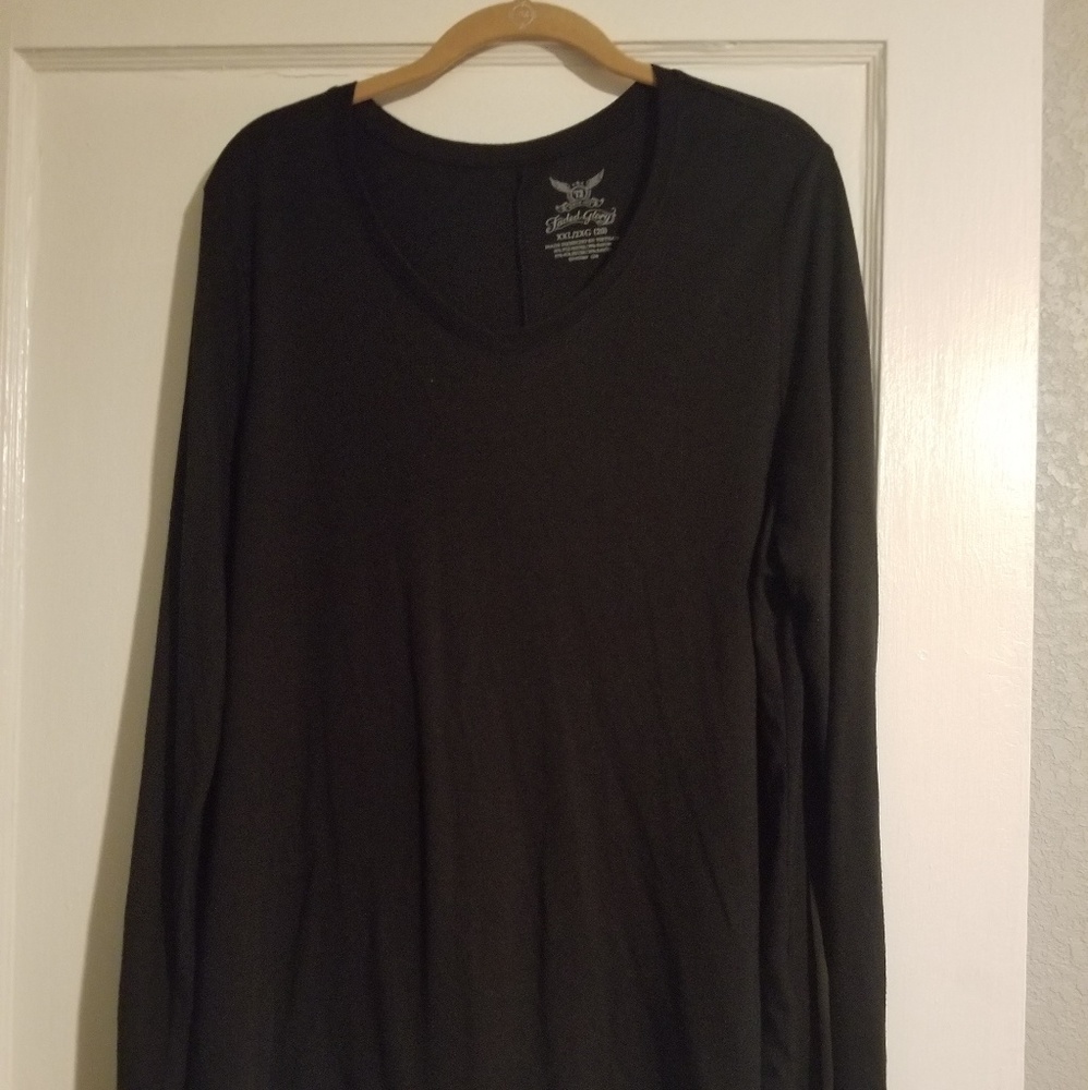 Faded glory black long sleeve blouse